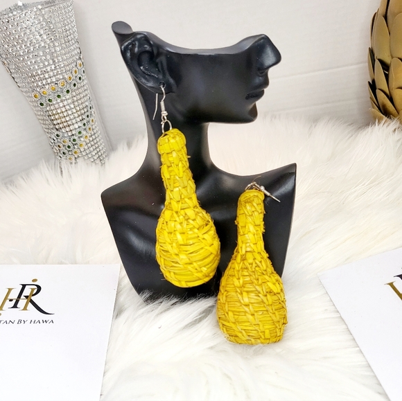 Handmade Rattan earings - Picture 6 of 7